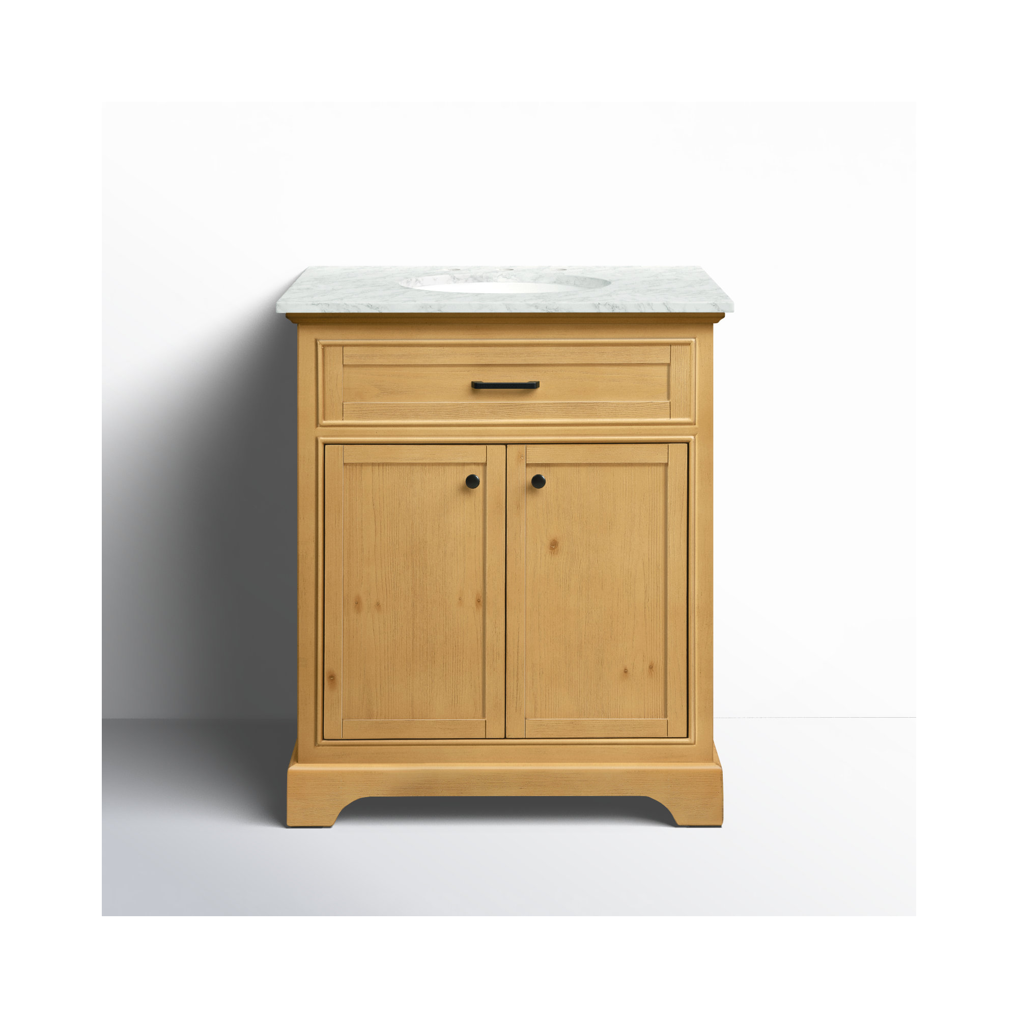 Hermes 30'' Single Bathroom Vanity, Natural Wood