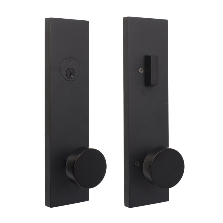 Handleset with Deadbolt and Transitional Door and Rosette