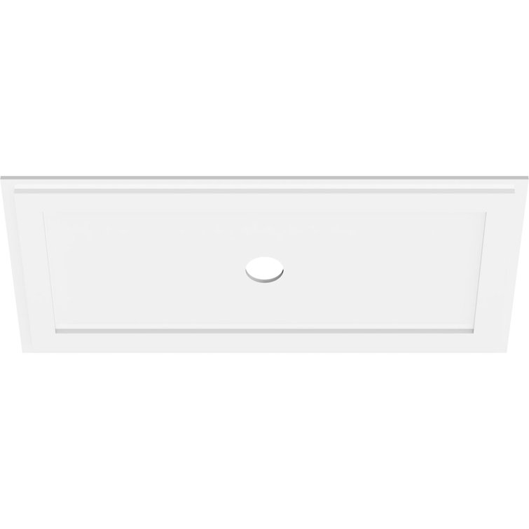 Rectangle Architectural Grade PVC Contemporary Ceiling Medallion 3" Inside Diameter