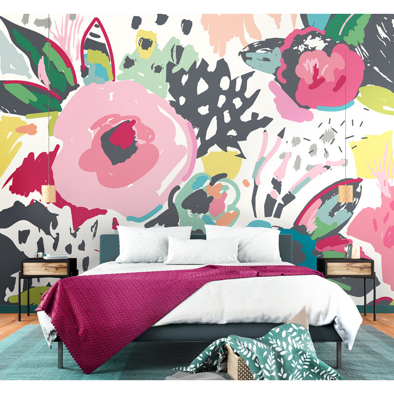 Arshanti Floral Wall Mural, Multicolor