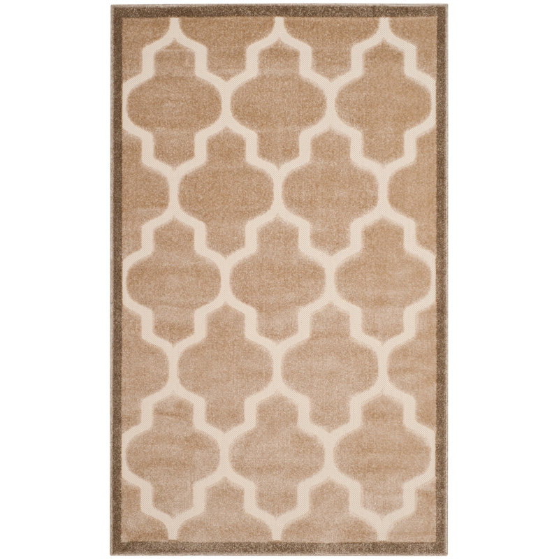 Tapis intérieur / extérieur beige clair / crème Bryan, Rectangle 3 pi 3 po x 5 pi 3 po