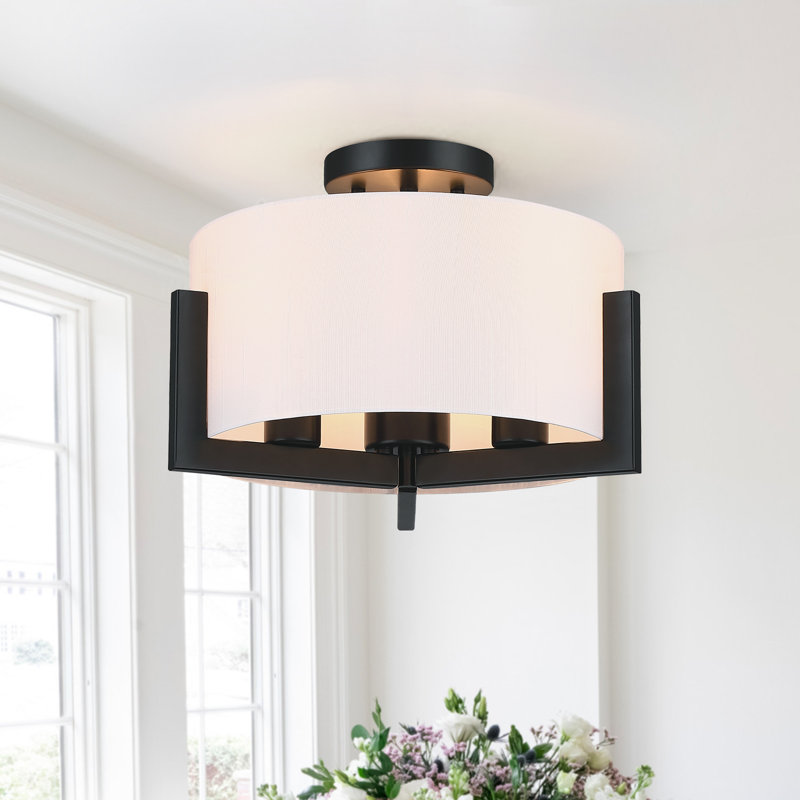 Gaspara Linen Semi Flush Mount