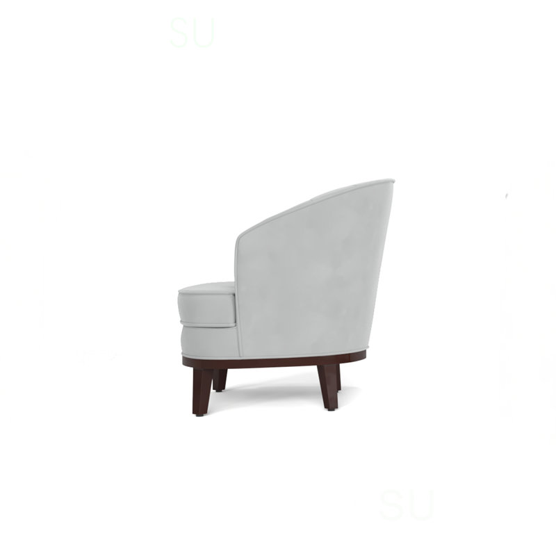 Fauteuil d'appoint rembourré Ava, Gris clair