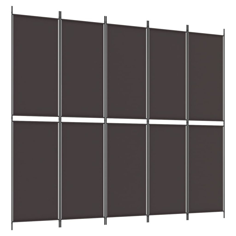 Cloison pliante Rikkea, Brun, 5, H 86,6 po x l 98,4 po