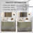 36" Wall-Mounted Floating Bathroom Vanity With Sink-1313387057
