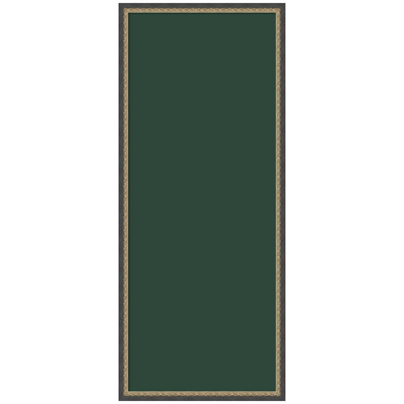 Tableau d'affichage en lin encadré en tissu, Vert émeraude, Matinée bronze noir, H 41 po x l 17 po x P 1,5 po
