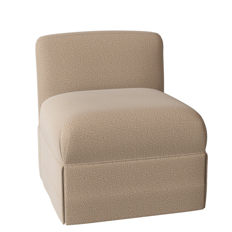 Chloe Upholstered Slipper Chair, Maya Wheat