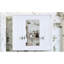 Armoire de toilette blanche à miroir avec 4 tablettes réglables, fixation murale