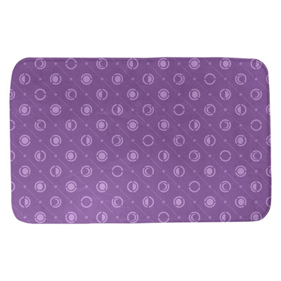 Tapis de bain géométrique antidérapant en microfibre Moon phases