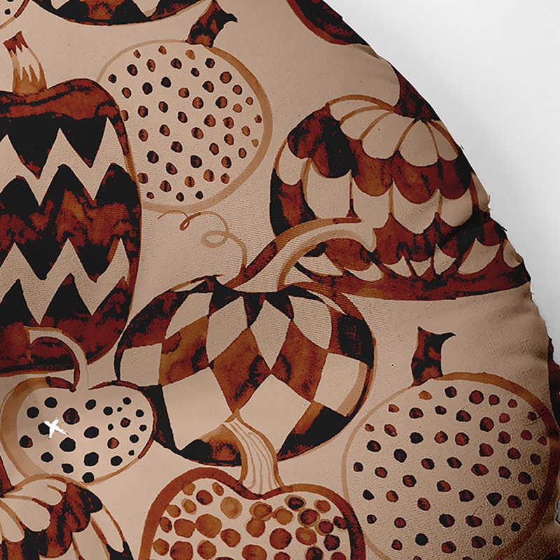 Coussin de sol 330_Pumpkins, Amande, 30 po x 30 po