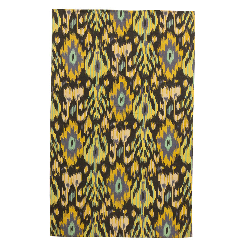 Tapis rectangulaire en laine à tissage plat