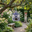 Sagebrook Home 8X7" Chinoiserie Large Pagoda Bird House, White/Blue