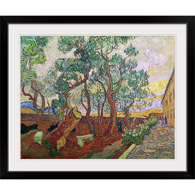 " The Garden of St. Pauls Hospital at St. Remy, 1889 " by Vincent Van Gogh Print