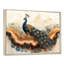 «Hannann Golden Aqua and Wood Peacock Landscape I», art mural paon-15448055-239617168-15448048