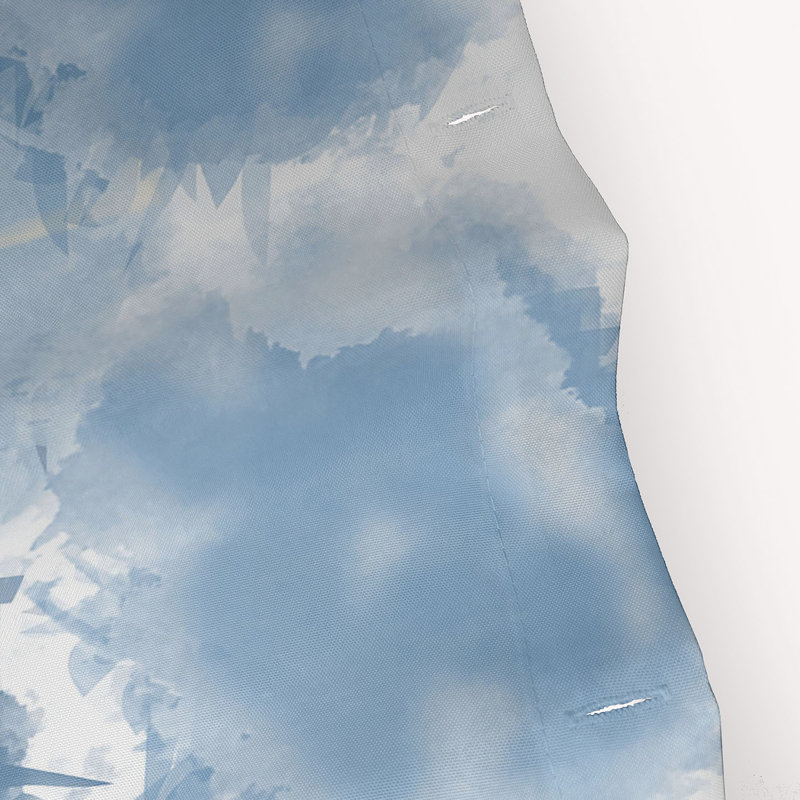 Rideau de douche simple, Bleu