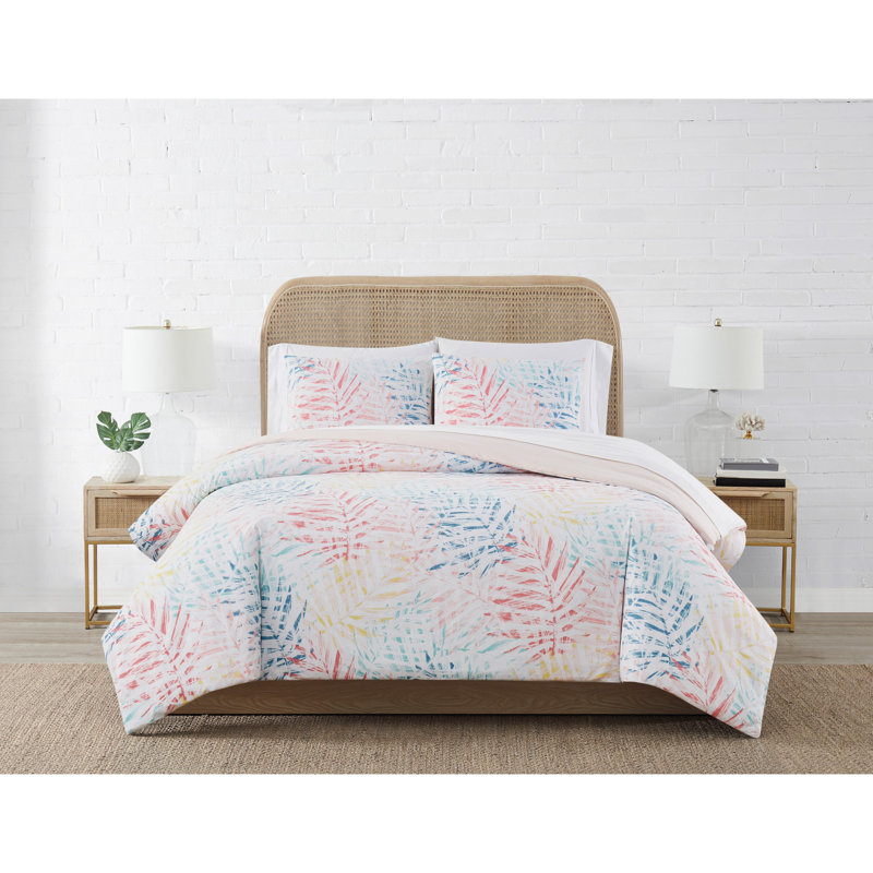Polyester Floral Duvet Cover Set, Full / Double Duvet Cover + 2 Shams
