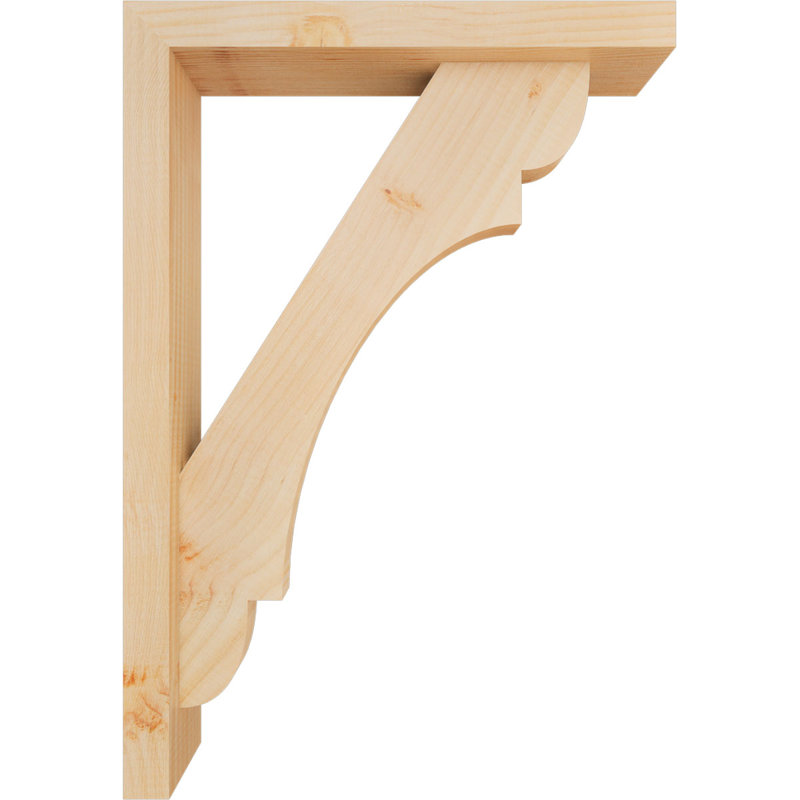 Olympic Block Offset Brace Bracket, 26 x 18, 3 1/2"W Douglas Fir (Smooth)