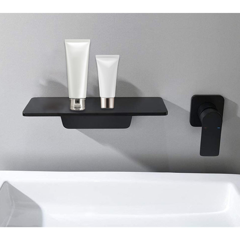 Wall Mounted Bathroom Faucet, Matte Black