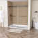 72'' W x 36'' D Alcove Acrylic Shower Base White Single Threshold Rectangular Shower Tray with Drain Cover