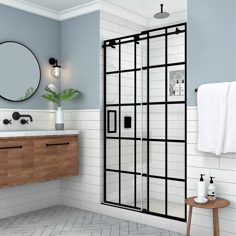 Kamaya XL 44-48" W x 80" H Single Sliding Frameless with StarCast by EnduroShield