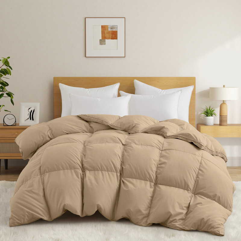 Heavyweight Feather & Down Fiber Duvet Insert, King, Beige