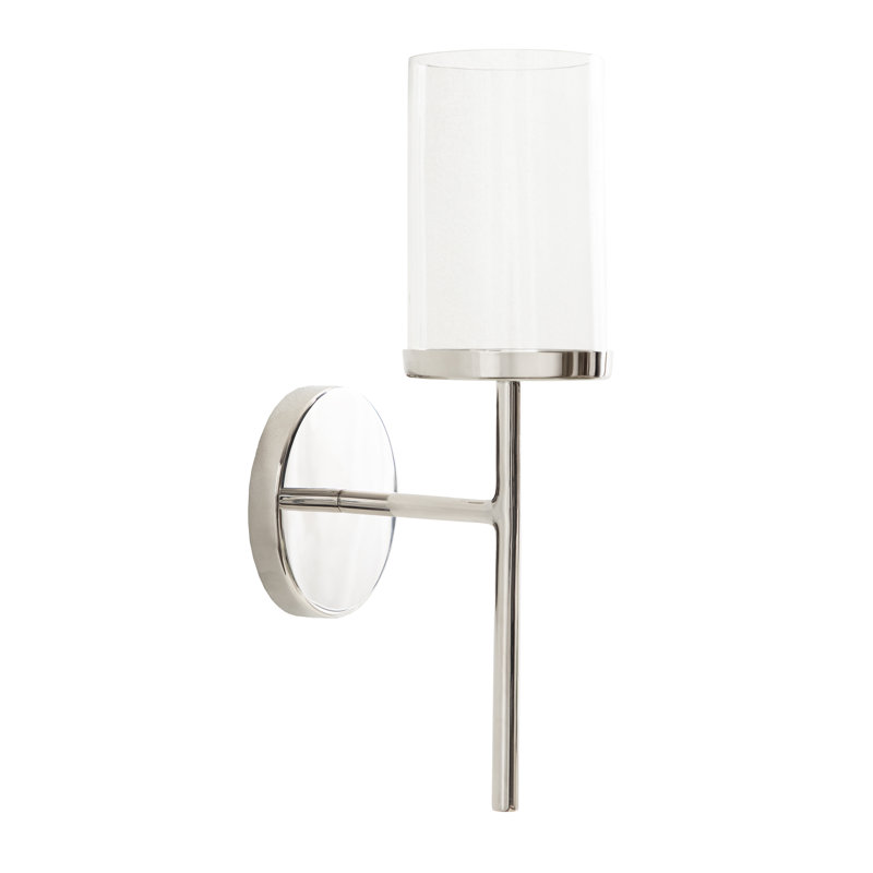 Applique murale en métal 14,0 po Blaise, H 14 po x l 3,5 po x P 6 po, Argent