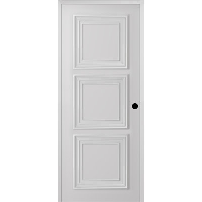 Palazzo 3 DIY-Friendly Primed Left Hand Paneled Manufactured Wood Modern Interior Like A Prehung Door