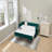 Emerald Velvet Daybed with Sturdy Wooden Frame and Modern Diamond Grid Pull-Out Design, Perfect for Bedroom and Living Room-713612185