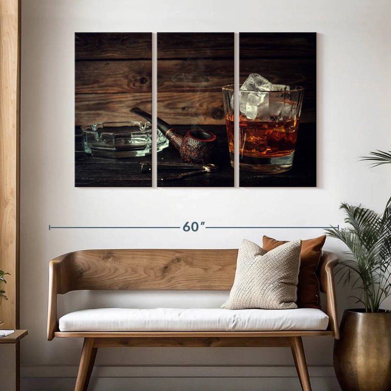 Yarlin Whiskey And Pipe, 32" H x 50" W