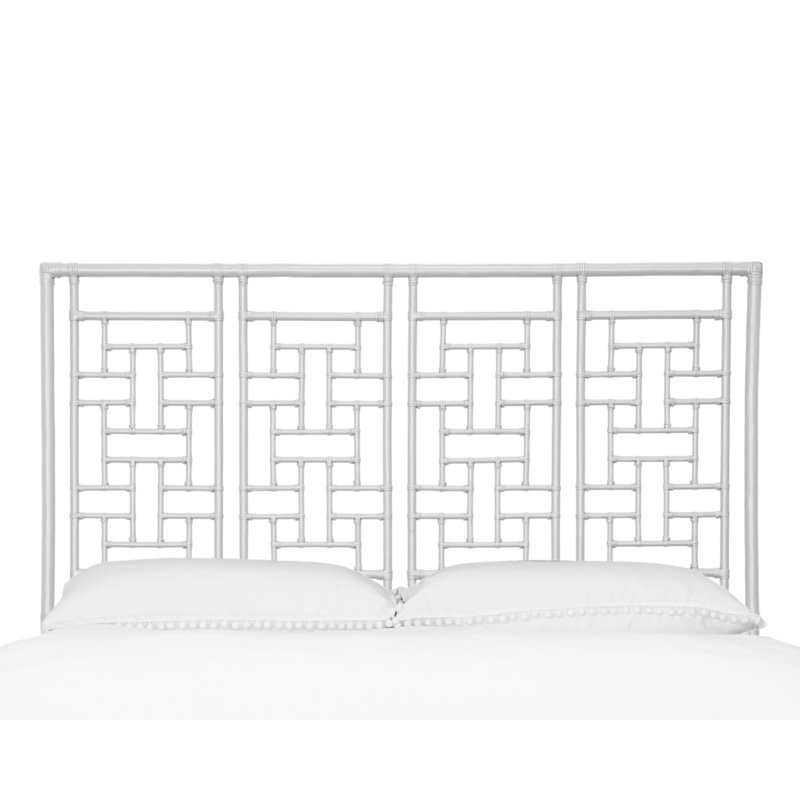 Ohana Rattan Open-Frame Headboard, White, King
