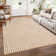 Modern Rainbow Striped Machine Washable Rug Stain Resistant Easy Cleaning Indoor Carpet With Non-Slip Backing Low Pile Floor Cover Non Shedding Folding Rug