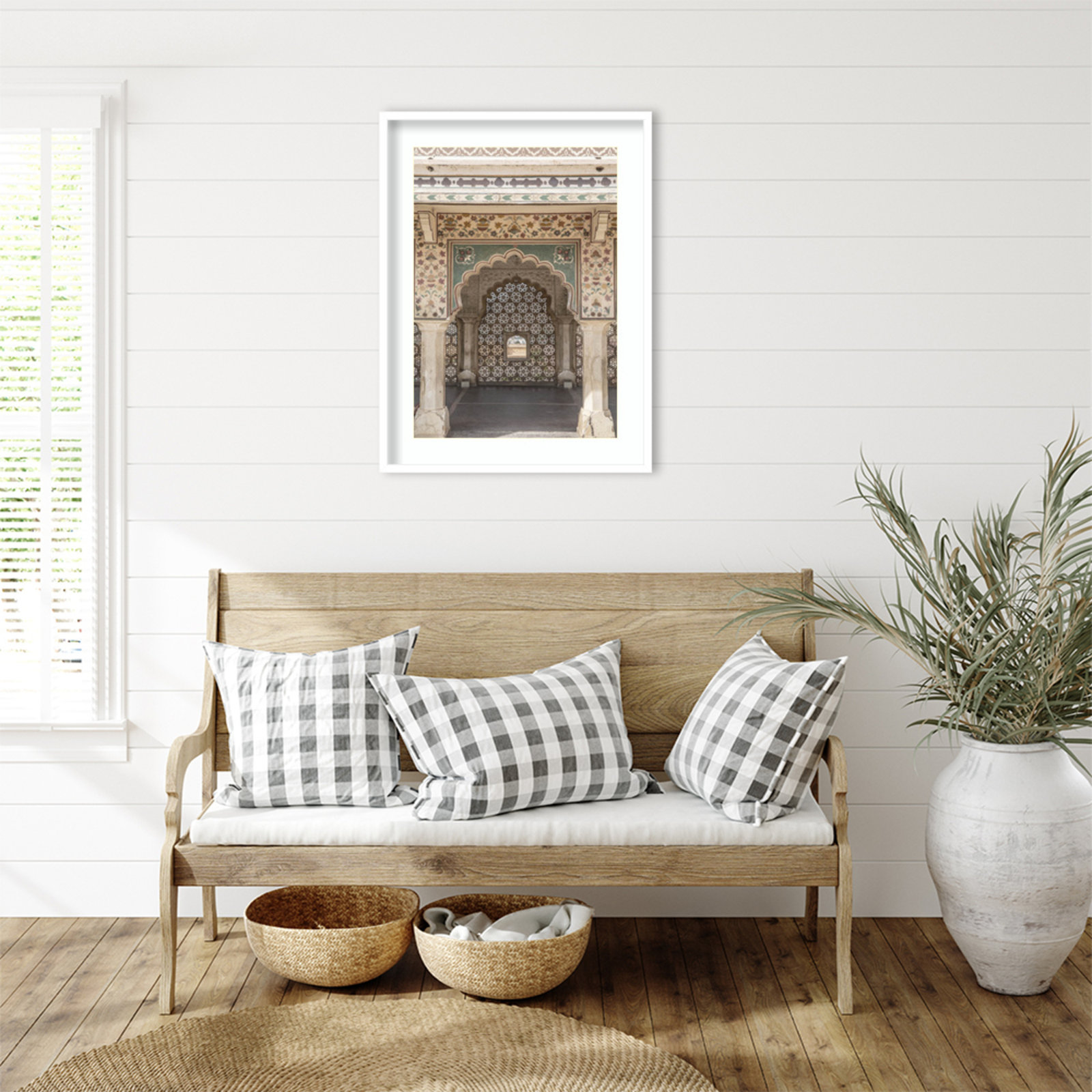 Daisey "Desert Palace" Print, White , 33" H x 25" W
