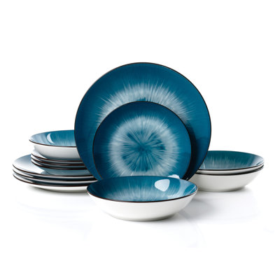 Waterside 12pc Star Porcelain Dinner Set