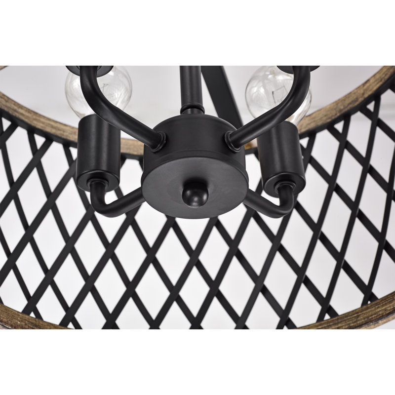 4 - Light Lantern Drum Chandelier