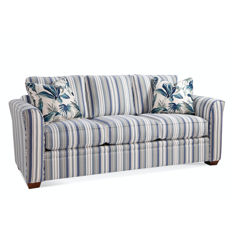 Bridgeport Sofa, Gel Memory Foam Mattress, Gray Sugar Performance; 0863-84, Havana Finish
