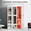 Armoire portable Kanhaya, armoire de chambre avec rangement cubique