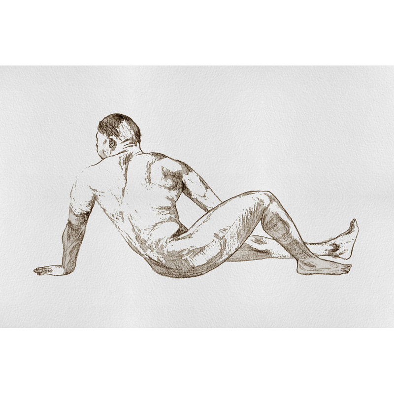 Esquisse de corps d'homme III, H 8 po x l 12 po x P 1,25 po
