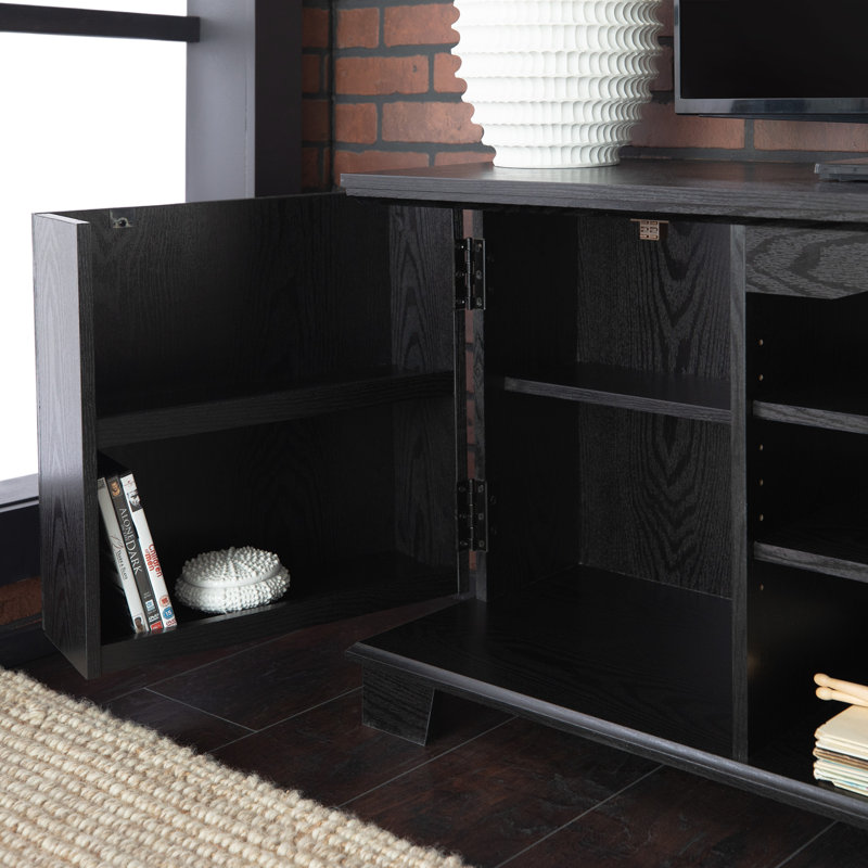 Mailus Unfinished TV Stand for TVs up to 65", Black
