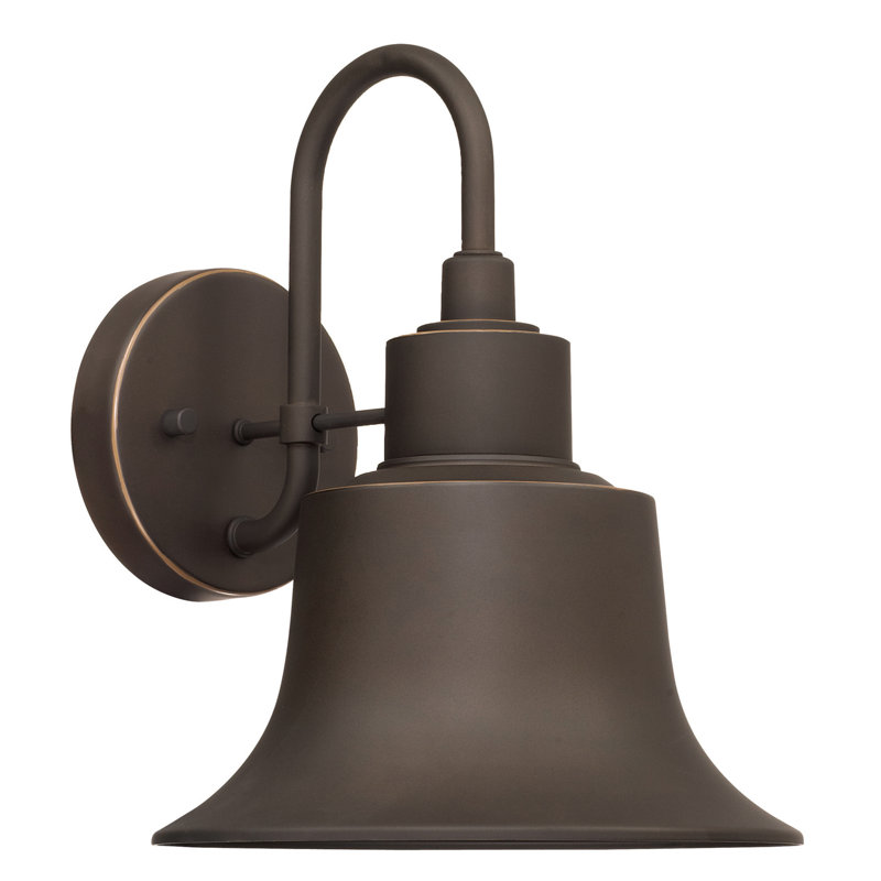 Brock Aluminum Wall Light, 11.5" H  x 9" W  x 10.5" D, Oiled Bronze