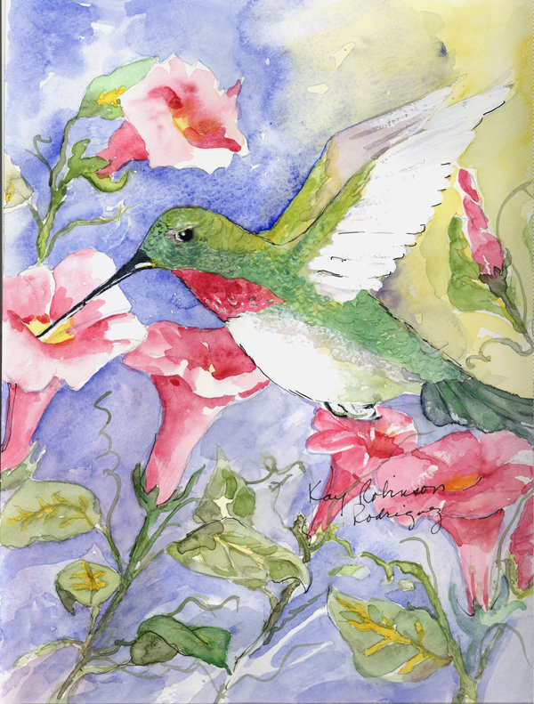Colibri Maison Verticale Flag