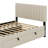 Full Size Velvet Upholstered Platform Bed With Twin Size Trundle-1476582062