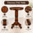 Adelaida 30.25" L Round Solid Wood Table-554832981