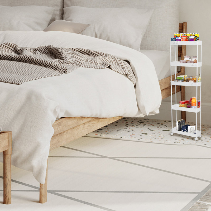 5-tier Ultra-thin RollingStorage Cart,Easy to Install & Durable,Mobile & Stable,can be Used for Storage in Small Spaces