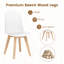  Ensemble de 2 chaises de cuisine modernes sans accoudoirs, capacité de charge de 330 lb, blanc-901929209-901929211
