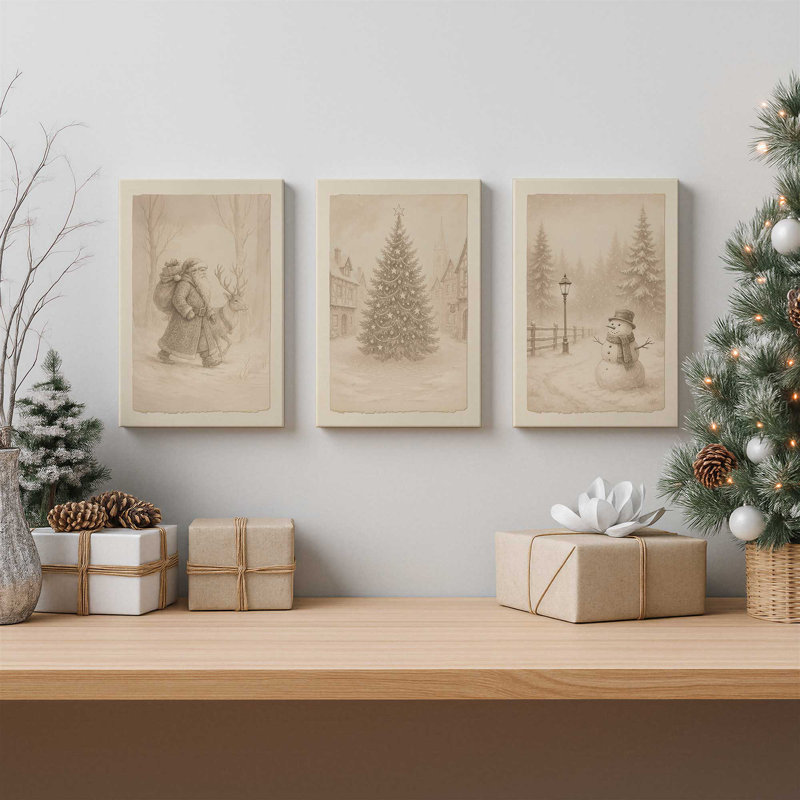 Voyage de Noël, impressions sur toile, Toile tendue, Toile tendue, H 18 po x l 36 po