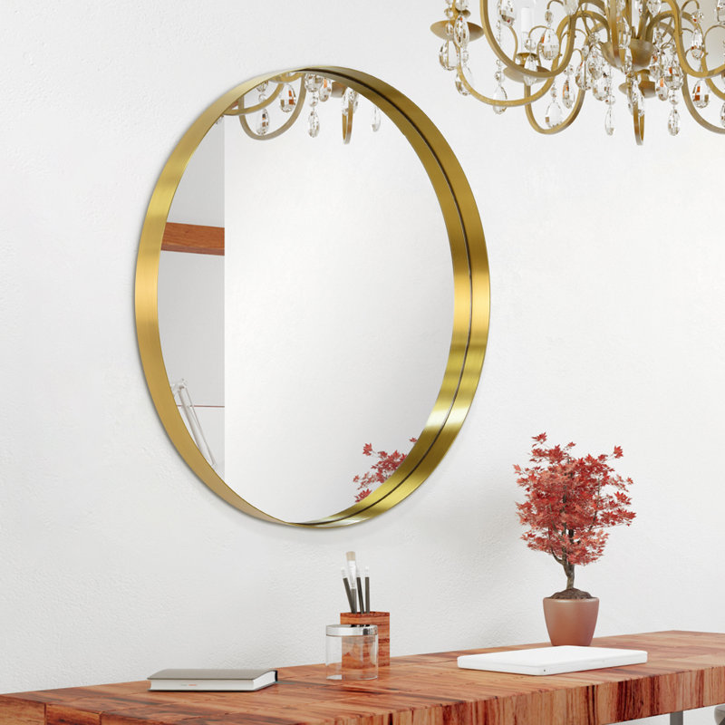 Miroir mural, Or brossé