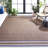 Krew Natural Fiber Hand Woven Jute/Wool Geometric Rug in Natural/Navy-470996897