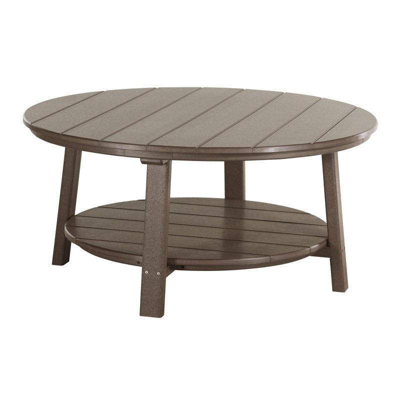 Houseknecht Round Outdoor Coffee Table , 43'' in. W 43'' in. D, Chestnut Brown