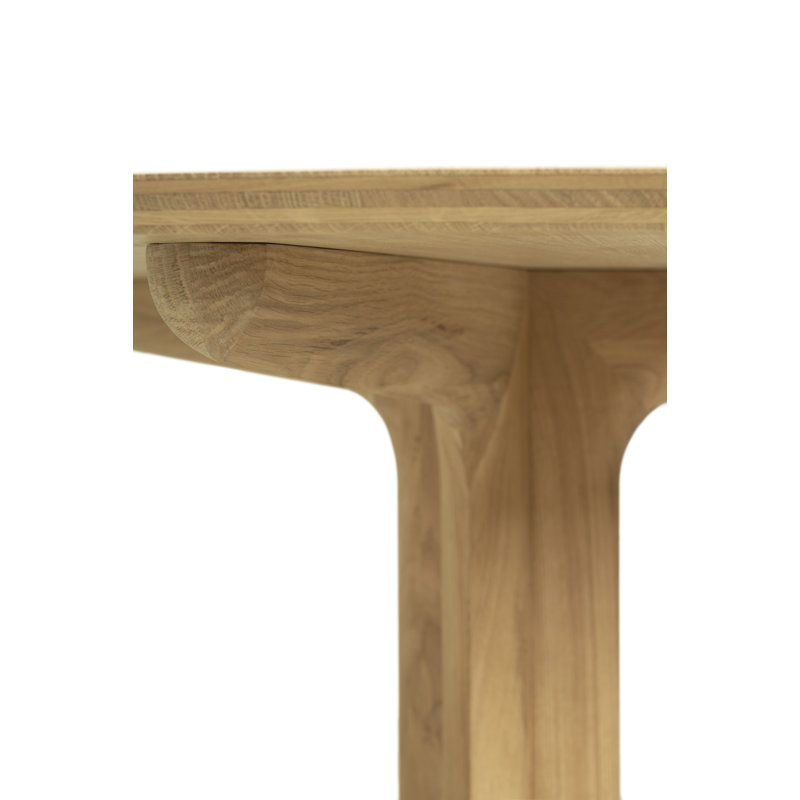 Corto Round Oak Pedestal Dining Table, Round