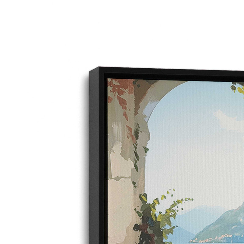 _Lakeside Repose, reproduction sur toile, Cadre flottant noir satiné, H 34 po x l 50 po x P 1,75 po